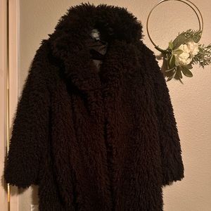 Women’s small black wild fable Sherpa shaggy coat